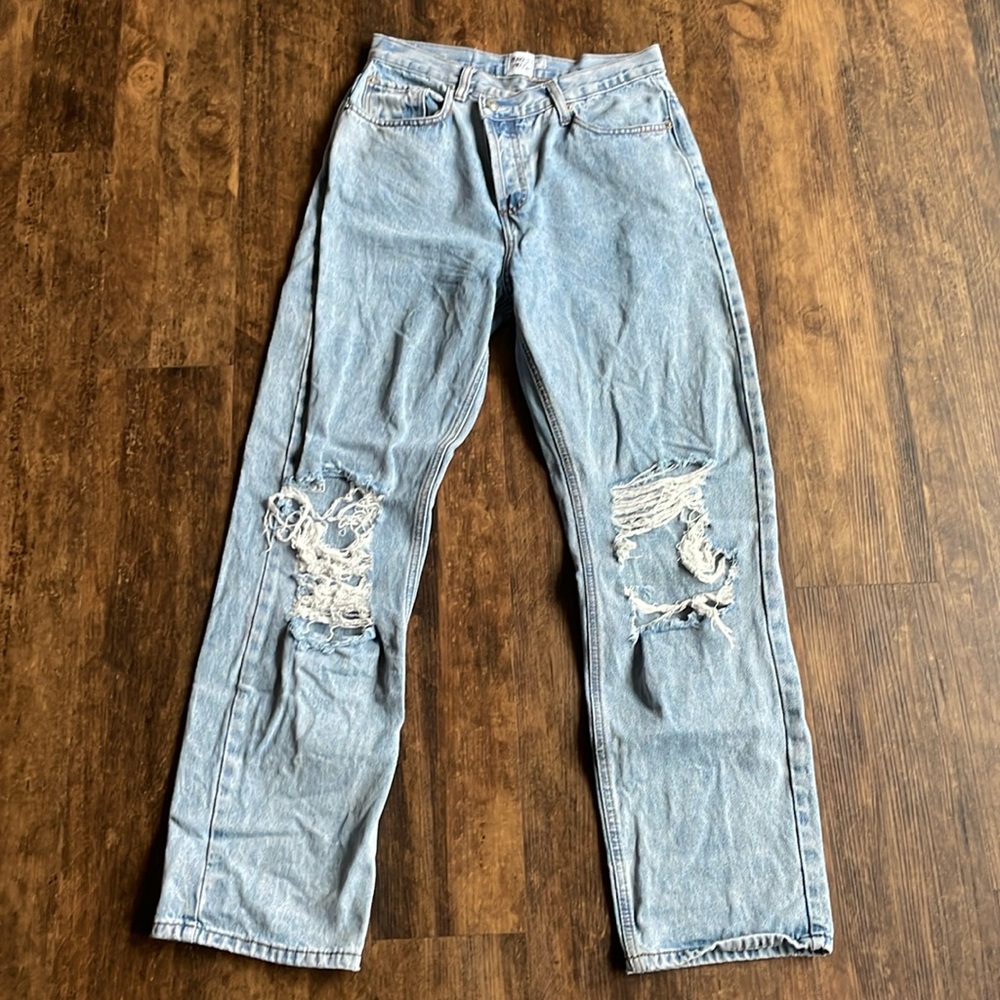 Asymmetric Waist Jeans